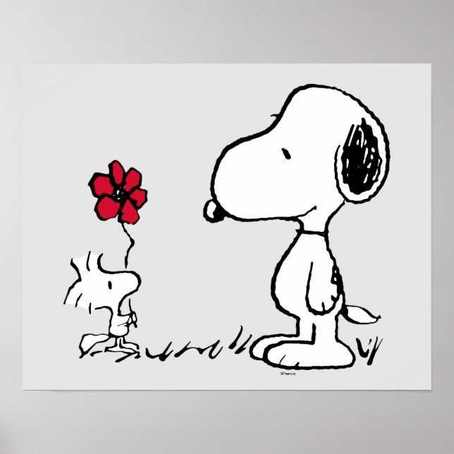 PEANUTS | Red & Black Pattern Poster (Front)