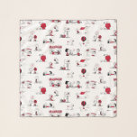 PEANUTS | Red & Black Pattern Scarf<br><div class="desc">This cute Peanuts red and black artwork features the gang in various scenes in the world of Charles M. Schulz.</div>