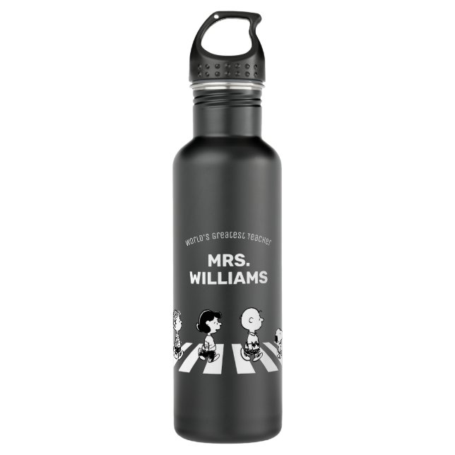 Peanuts | Rock Tees Greatest Teacher Personalized 710 Ml Water Bottle (Front)