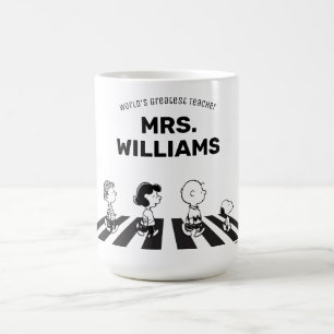 Peanuts   Rock Tees Greatest Teacher Personalized Coffee Mug