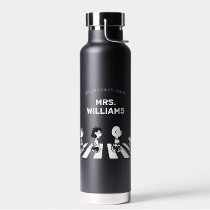 Peanuts Rock Tees Greatest Teacher Personalized Water Bottle