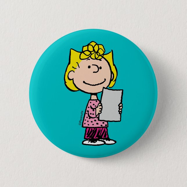 Peanuts | Sally 2 Inch Round Button (Front)