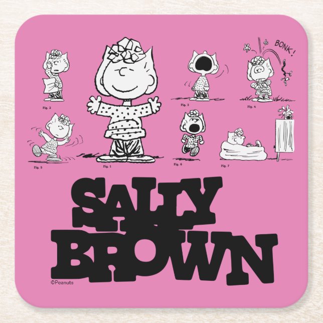 Peanuts | Sally Brown Square Paper Coaster (Front)
