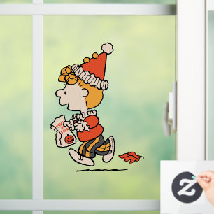 Peanuts Sally Clown Costume Halloween Window Cling