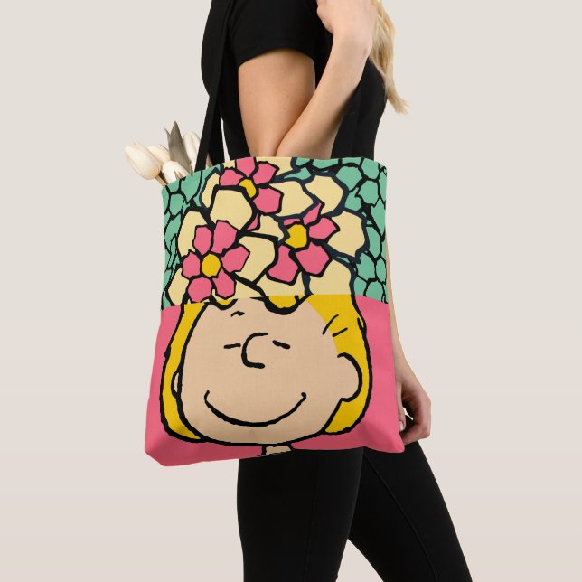 Peanuts | Sally Half & Half Flowers Tote Bag (Close Up)