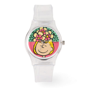 Peanuts Sally Half & Half Flowers Watch