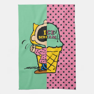 Peanuts   Sally Ice Cream Half & Half Kitchen Towel