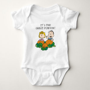 Peanuts Sally & Linus in the Pumpkin Field Baby Bodysuit
