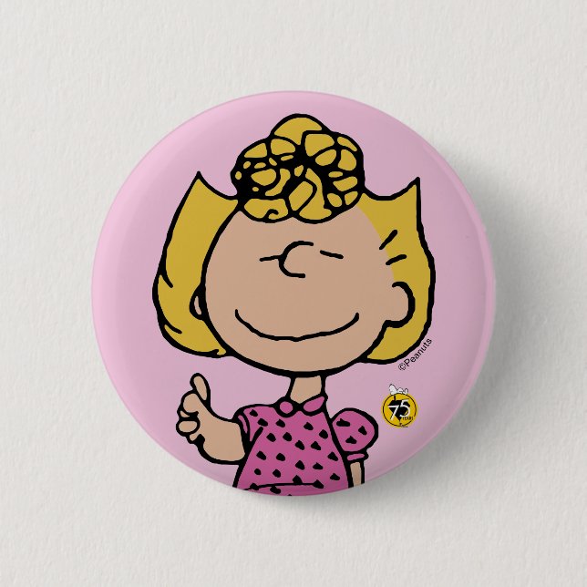 Peanuts | Sally Super Smile 2 Inch Round Button (Front)