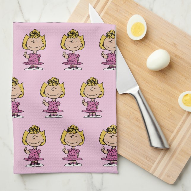 Peanuts | Sally Super Smile Kitchen Towel (Quarter Fold)