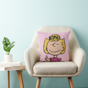 Peanuts   Sally Super Smile Throw Pillow