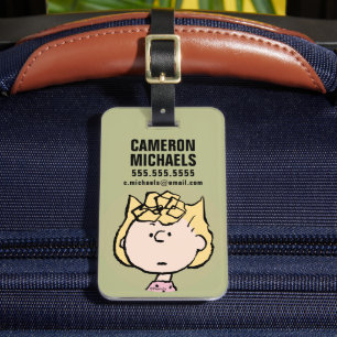 Peanuts Sally's Faces Luggage Tag