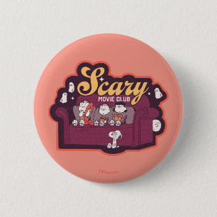 Peanuts Scary Movie Club Halloween Couch 2 Inch Round Button