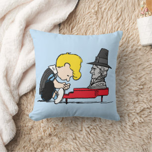 Peanuts   Schroeder Pilgrim Throw Pillow