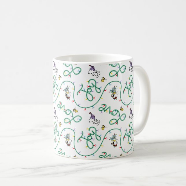 Peanuts | Shiny and Bright Christmas Love Pattern Coffee Mug (Front Right)