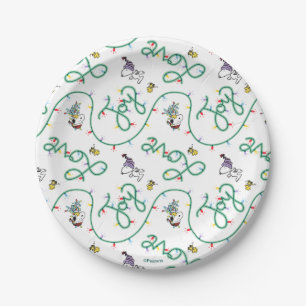 Peanuts   Shiny and Bright Christmas Love Pattern Paper Plate