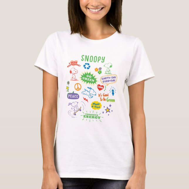 Peanuts | Snoopy All In For Recycling T-Shirt (Front)