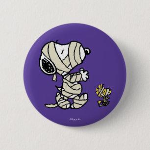 Peanuts   Snoopy and Woodstock Mummies 2 Inch Round Button