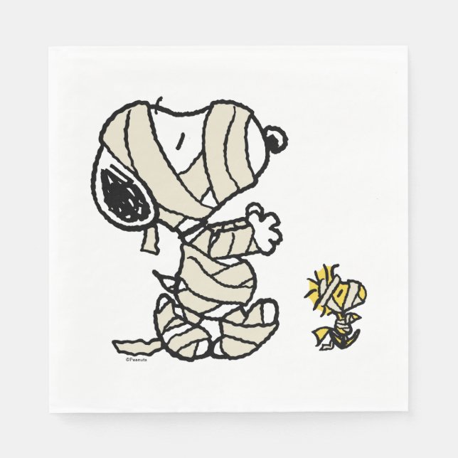 Peanuts | Snoopy and Woodstock Mummies Napkin (Front)