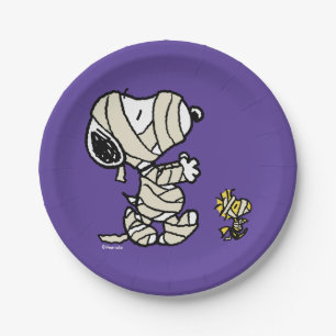 Peanuts   Snoopy and Woodstock Mummies Paper Plate