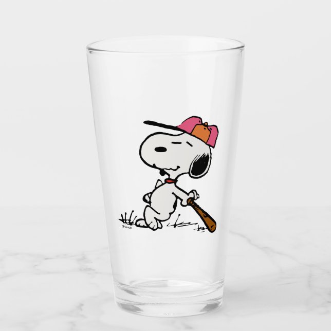Peanuts | Snoopy at Bat Glass (Front)