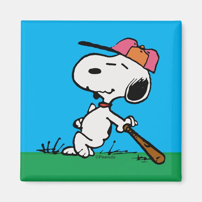 Peanuts | Snoopy at Bat Magnet (Front)