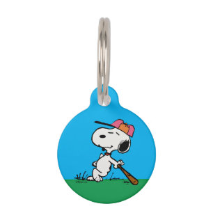Peanuts   Snoopy at Bat Pet Tag