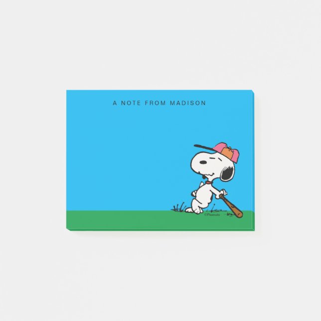 Peanuts | Snoopy at Bat Post-it Notes (Front)