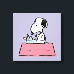 Peanuts | Snoopy at the Typewriter Canvas Print<br><div class="desc">Check out this awesome Peanuts design featuring Snoopy.</div>