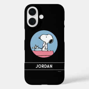Peanuts   Snoopy at the Typewriter iPhone 16 Case
