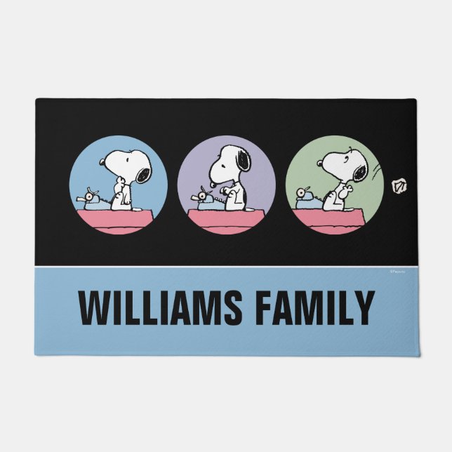 Peanuts | Snoopy at the Typewriter Doormat (Front)