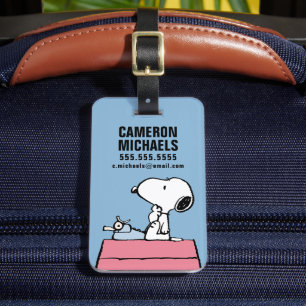 Peanuts   Snoopy at the Typewriter Luggage Tag