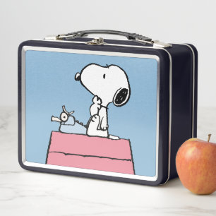Peanuts   Snoopy at the Typewriter Metal Lunch Box