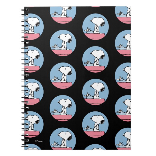 Peanuts | Snoopy at the Typewriter Notebook (Front)