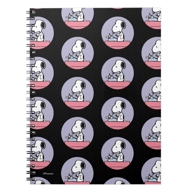 Peanuts | Snoopy at the Typewriter Notebook (Front)