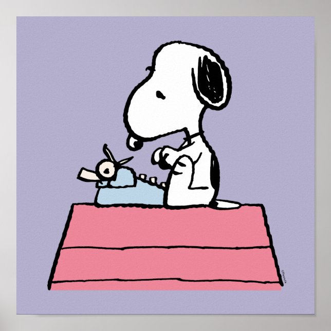 Peanuts | Snoopy at the Typewriter Poster (Front)