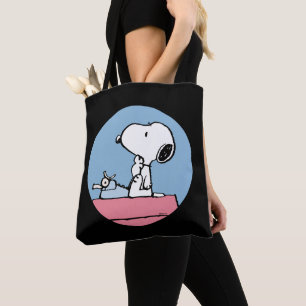 Peanuts   Snoopy at the Typewriter Tote Bag