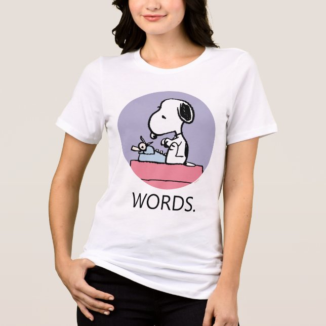Peanuts | Snoopy at the Typewriter Tri-Blend Shirt (Front)