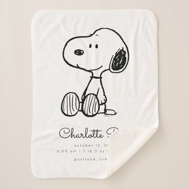 Peanuts | Snoopy Baby Sherpa Blanket (Front)