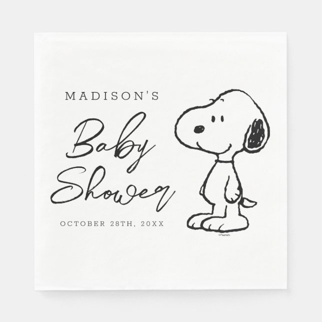 Peanuts Snoopy | Baby Shower Napkin (Front)