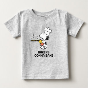 Peanuts   Snoopy Baking Cookies Baby T-Shirt