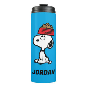 Peanuts   Snoopy Balancing   Add Your Name Thermal Tumbler