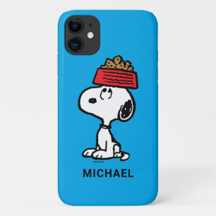 Peanuts   Snoopy Balancing His Dog Dish iPhone 11 Case