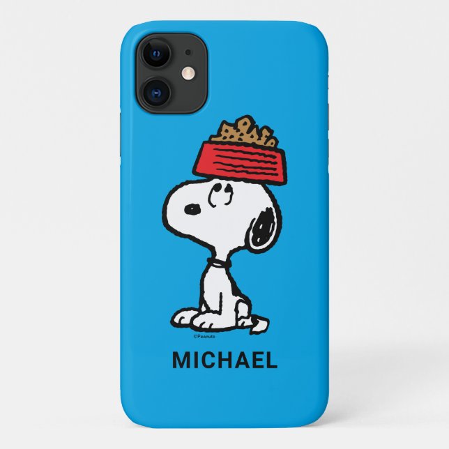 Peanuts | Snoopy Balancing His Dog Dish Case-Mate iPhone Case (Back)