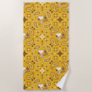 Peanuts   Snoopy Bandana Cowboy Beach Towel