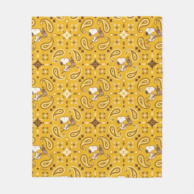 Peanuts | Snoopy Bandana Cowboy Fleece Blanket (Front)