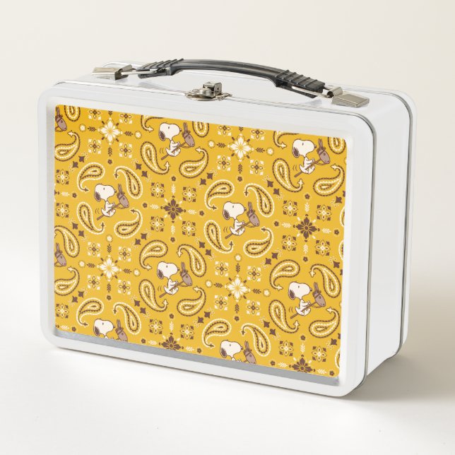 Peanuts | Snoopy Bandana Cowboy Metal Lunch Box (Front)