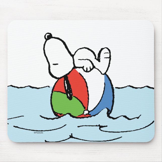 Peanuts | Snoopy Beach Ball Beach Mouse Pad (Front)
