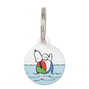 Peanuts   Snoopy Beach Ball Beach Pet Tag