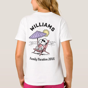 Peanuts Snoopy Beach Family Vacation T-Shirt